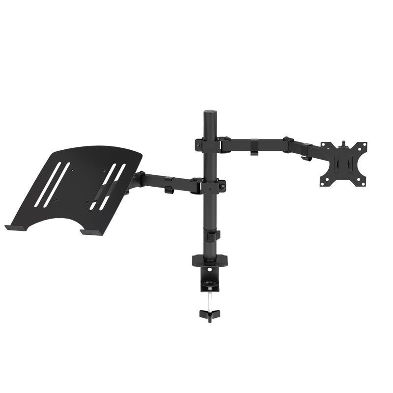 Base Double-Arm Monitor Bracket Computer Monitor Bracket Retractable Rotatable Clamp Type - Image 1
